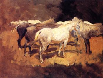 John Singer Sargent : Horses at Palma